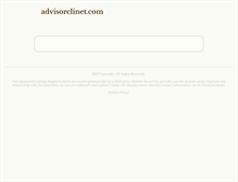 Tablet Screenshot of advisorclinet.com